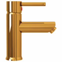 vidaXL Bathroom Basin Faucet Gold Sink Bath Washbasin Tap Plumping Fixture
