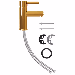 vidaXL Bathroom Basin Faucet Gold Sink Bath Washbasin Tap Plumping Fixture