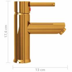 vidaXL Bathroom Basin Faucet Gold Sink Bath Washbasin Tap Plumping Fixture - Additional view 4