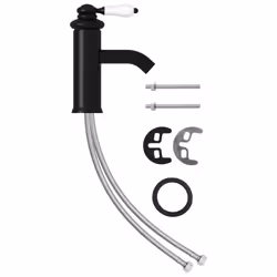 vidaXL Bathroom Basin Faucet Black Sink Bath Washbasin Tap Plumping Fixture