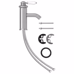 vidaXL Bathroom Basin Faucet Silver Sink Bath Washbasin Tap Plumping Fixture