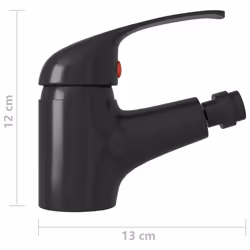 vidaXL Bathroom Bidet Mixer Tap Black Kitchen Deck Mounted Faucet Fixture - Additional view 4
