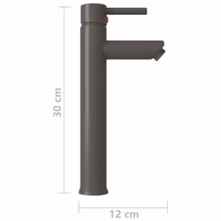 vidaXL Bathroom Mixer Tap 12x30 cm Basin Faucet Plumbing Fixture Multi Colors - grey - Additional view 4