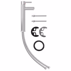 vidaXL Bathroom Mixer Tap 12x30 cm Basin Faucet Plumbing Fixture Multi Colors - silver
