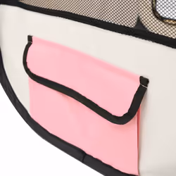 vidaXL Foldable Dog Playpen with Carrying Bag Pink 110x110x58 cm Pet Run Cage - Additional view 7