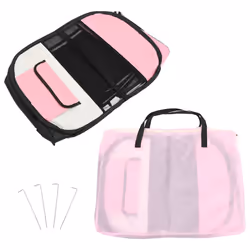 vidaXL Foldable Dog Playpen with Carrying Bag Pink 145x145x61 cm Pet Run Cage - Additional view 8