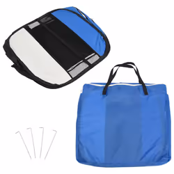 vidaXL Foldable Dog Playpen with Carrying Bag Blue 90x90x58 cm Pet Run Cage - Additional view 9