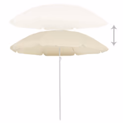 vidaXL Garden Parasol with Steel Pole Sunshade Outdoor Umbrella Canopy Sand