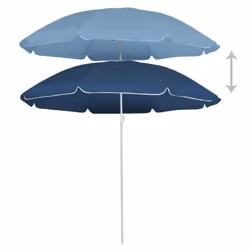 vidaXL Garden Parasol with Steel Pole Sunshade Outdoor Umbrella Canopy Blue