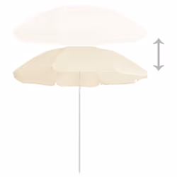 vidaXL Garden Parasol with Steel Pole Sunshade Outdoor Umbrella Canopy Sand