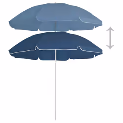vidaXL Garden Parasol with Steel Pole Sunshade Outdoor Umbrella Canopy Blue - Additional view 2