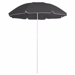 vidaXL Garden Parasol with Steel Pole Sunshade Outdoor Umbrella Anthracite