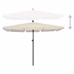 vidaXL Garden Parasol Sunshade Outdoor Umbrella Patio Canopy with Pole Sand