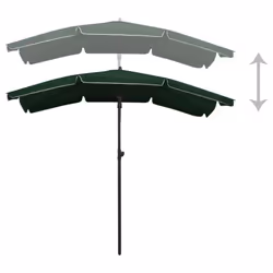 vidaXL Garden Parasol Sunshade Outdoor Umbrella Patio Canopy with Pole Green - Additional view 4
