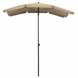 vidaXL Garden Parasol Sunshade Outdoor Umbrella Patio Canopy with Pole Taupe