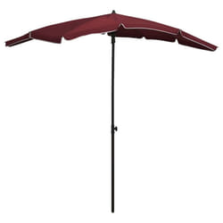 vidaXL Garden Parasol with Pole Sunshade Outdoor Umbrella Canopy Bordeaux Red