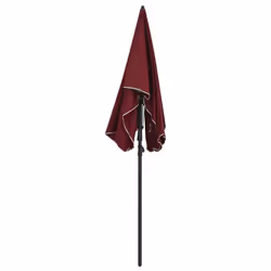 vidaXL Garden Parasol with Pole Sunshade Outdoor Umbrella Canopy Bordeaux Red