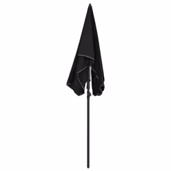 vidaXL Garden Parasol Sunshade Outdoor Umbrella Patio Canopy with Pole Black