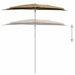 VidaXL 315562 patio umbrella Taupe - Additional view 4