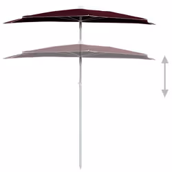 VidaXL 315563 patio umbrella Bordeaux - Additional view 4