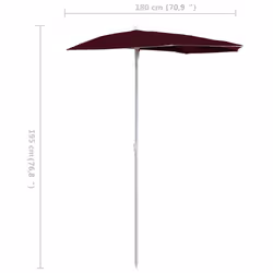 VidaXL 315563 patio umbrella Bordeaux - Additional view 8