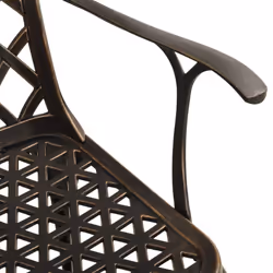 vidaXL 4x Garden Chairs Cast Aluminium Bronze Outdoor Patio Dinner Seating - Additional view 5