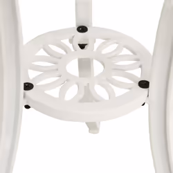 vidaXL Garden Table White Cast Aluminium Outdoor Dining Tea Coffee Desk Patio