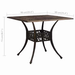 VidaXL 315588 outdoor table Bronze - Additional view 6