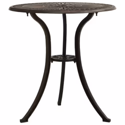 vidaXL Bistro Set 3 Piece Cast Aluminium Bronze Table and Chair Balcony Garden - Additional view 5