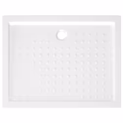 vidaXL Shower Base Tray with Dots White 90x70x4 cm ABS Bath Receptor Bathroom - Additional view 4