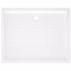 vidaXL Shower Base Tray with Dots White 80x100x4 cm ABS Bath Receptor Bathroom - Additional view 4