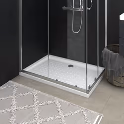vidaXL Shower Base Tray with Dots White 70x100x4 cm ABS Bath Receptor Bathroom