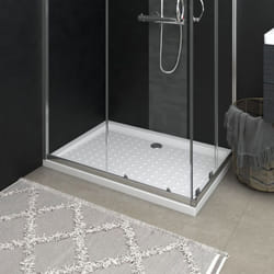 vidaXL Shower Base Tray with Dots White 70x100x4 cm ABS Bath Receptor Bathroom