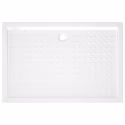 vidaXL Shower Base Tray with Dots White 80x120x4 cm ABS Bath Receptor Bathroom - Additional view 4