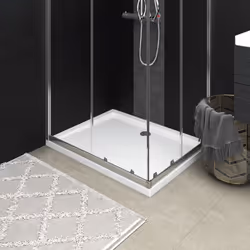 vidaXL Rectangular ABS Shower Base Tray Plumbing Fixture Hardware Shower Parts