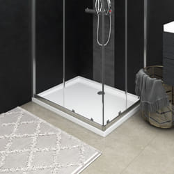 vidaXL Rectangular ABS Shower Base Tray Plumbing Fixture Hardware Shower Parts
