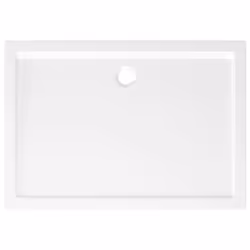 vidaXL Rectangular ABS Shower Base Tray White Bathroom Plumbing Shower Parts - Additional view 4