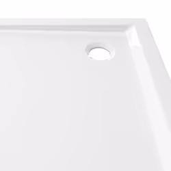vidaXL Square ABS Shower Base Tray White Bathroom Plumbing Shower Parts Set - Additional view 5