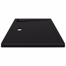 vidaXL Rectangular ABS Shower Base Tray Black Bathroom Plumbing Shower Parts