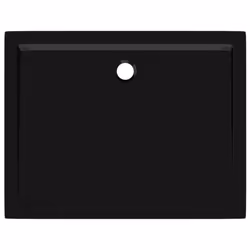vidaXL Rectangular ABS Shower Base Tray Black Bathroom Plumbing Shower Parts - Additional view 4