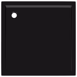 vidaXL Square ABS Shower Base Tray Black Bathroom Plumbing Shower Parts Set - Additional view 4
