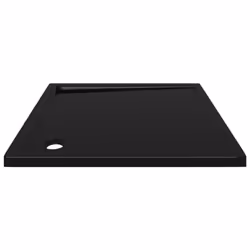 vidaXL Square ABS Shower Base Tray Black Bathroom Plumbing Shower Parts Set