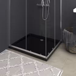 vidaXL Rectangular ABS Shower Base Tray Black Bathroom Plumbing Shower Parts