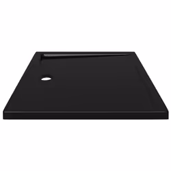 vidaXL Rectangular ABS Shower Base Tray Black Bathroom Plumbing Shower Parts