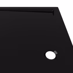 vidaXL Rectangular ABS Shower Base Tray Black Bathroom Plumbing Shower Parts - Additional view 5