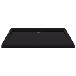 vidaXL Rectangular ABS Shower Base Tray Black Bathroom Plumbing Shower Parts