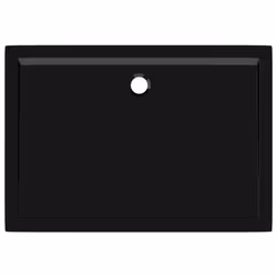 vidaXL Rectangular ABS Shower Base Tray Black Bathroom Plumbing Shower Parts - Additional view 4