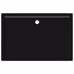 vidaXL Rectangular ABS Shower Base Tray Black Bathroom Plumbing Shower Parts - Additional view 4