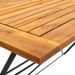 vidaXL Solid Acacia Wood Folding Outdoor Dining Set 5 Piece Garden Furniture - Additional view 7