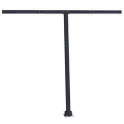 vidaXL Awning Post Set Garden Balcony Patio Metal Awning Support Post Iron - anthracite, 300 x 245 cm